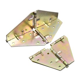 Lokatall Modern Iron Drop Leaf Table Hinges, Spring Loaded, Heavy Duty, 2 Pack, Gray, Metallic Finish