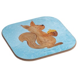 Mr. & Mrs. Panda Coasters Squirrel Christmas Time - Gift, Glass Coasters, Cork Coasters, Coasters, Glasses, Christmas Decoration, Winter