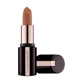 Laura Mercier Caviar Smoothing Matte Lipstick, 16HR Hydration, Long Lasting, High Impact Color, Smudge- & Transfer-Proof, With Hyaluronic Acid + Vitamin E, 143 Nude Sateen - Warm toned, medium peach