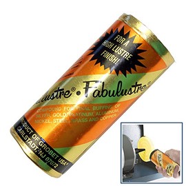 Fabulustre Jewelry Polishing Compound 1/4 Lb and 3" Muslin Yellow Buff Wheel Chemkote Treated 40Ply 2Row