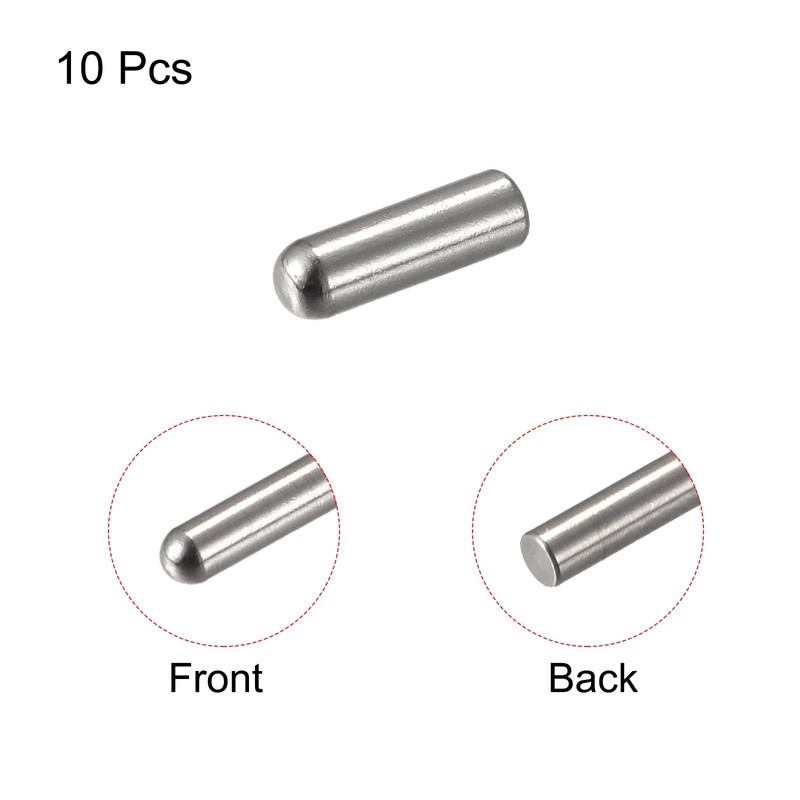 TOP-VIGOR 10Pcs 6mm x 15mm Dowel Pins, 304 Stainless Steel