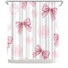WELMECO Bow Shower Curtain Cute Bow Knot Girls Bathroom Decor