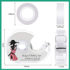 SGERUFZ 2 Rollen Fashion Tape, 5m doppelseitiges Klebeband, transparent, für Kleidung und Körper, ideal für Abendkleidung, Brautmode, Mode-Notfälle und Alltagsnutzung