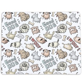 Pet Food Mat for your Dog Food Bowl and Water Dish - Made in the USA (Good Dog, 15 x 19)