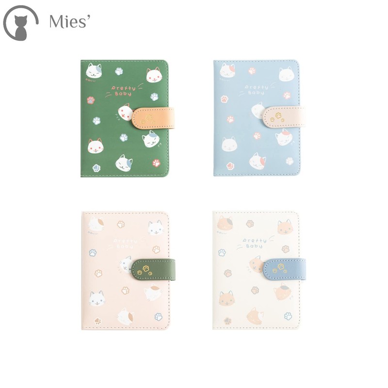 Cute Cat Design Notebook, Cute Cat PU Leather, Magnet, Buckle