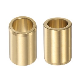 sourcing map Pack of 2 Sleeve Bearings 10 mm x 14 mm x 30 mm Rolled Oil Free Bushings Brass Alloy