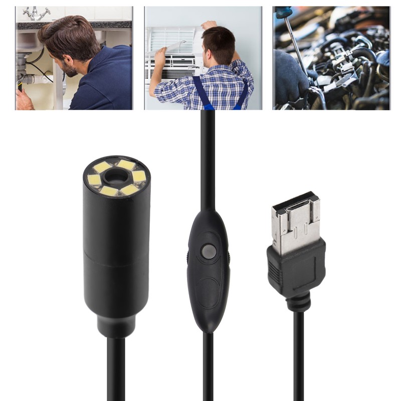 USB Endoscope Professional Auto Focus 14.5mm Lens 6 Adjustable LED