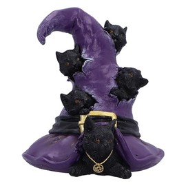 Nemesis Now Magical Mischief 14cm, Resin, Black, Cat Figure, Black Cat Ornament, Collectable Cat Giftware, Cast in The Finest Resin, Expertly Hand-Painted