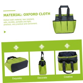 Housoutil Garden Tool Tote Bag Oxford Cloth Organizer Multi-Pockets for Gardening Tools Lightweight and Practical Garden Bag for Outdoor Use
