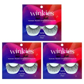 Winkies 3x Winkies Human Hair Natural Eyelashes False Eyelashes BUY 2 GET 1 FREE - Lavender