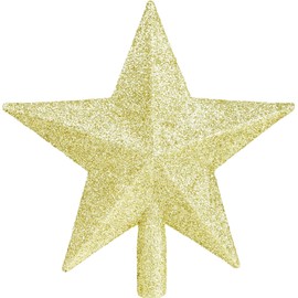 DERAYEE Glittering Christmas Tree Topper, Star Christmas Tree Decoration Tree Topper Christmas for Christmas Tree, Christmas Tree Decoration (Gold)