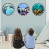 akindou 3D Wall Stickers Dolphins Sea Turtle Tropical Fish Wallpaper