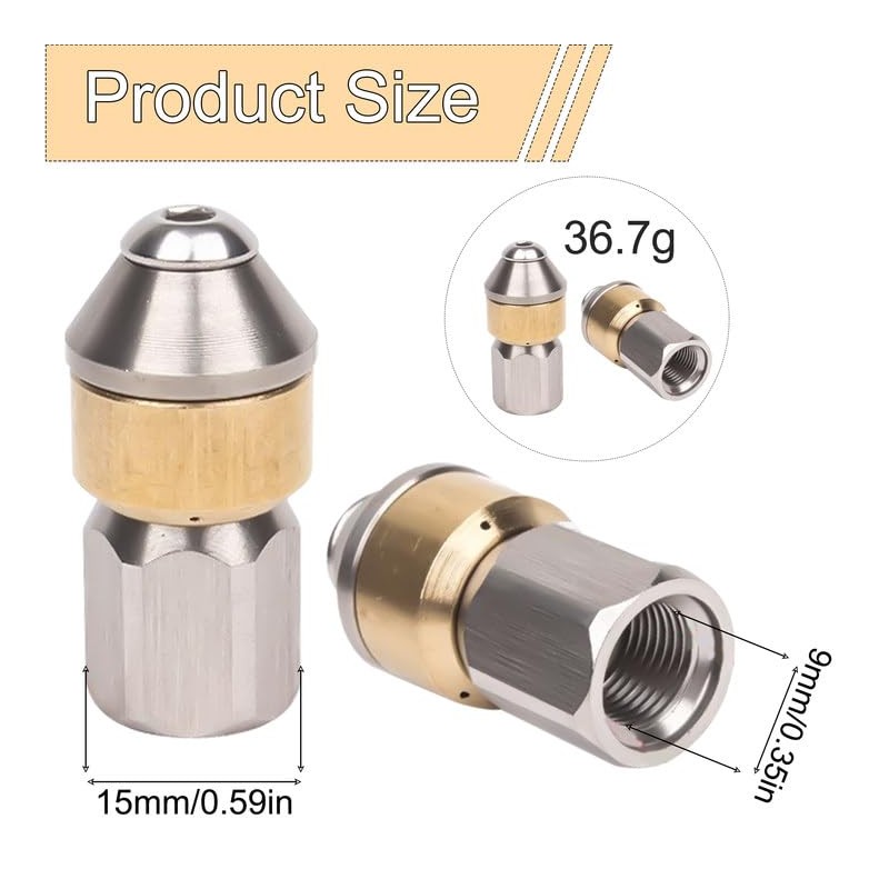 Tip Rotating Pipe Cleaning Nozzle, Pipe Cleaning Nozzle Rotating Stainless