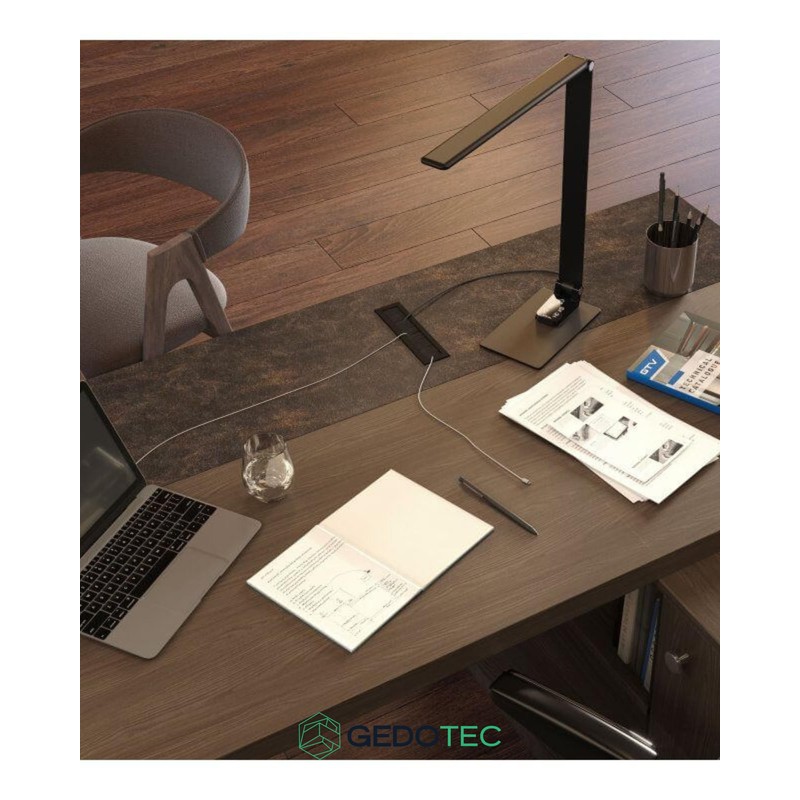 Gedotec Cable passage made of metal, black, 1 piece, cable