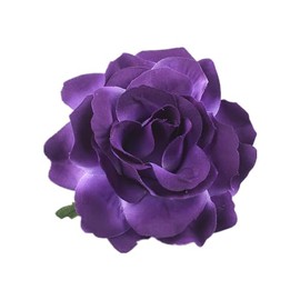 Lofruiin Women's Vintage Elegent Rose Flower Hairpin Hair Clip with Brooch for Party Travel Festivals (Dark Purple)