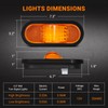2PCS 6.5 Inch Oval LED Side Marker Lights 24 LED