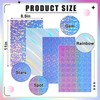 60 Sheets Printable Holographic Laminate Sheets Vinyl Sticker Paper Printable