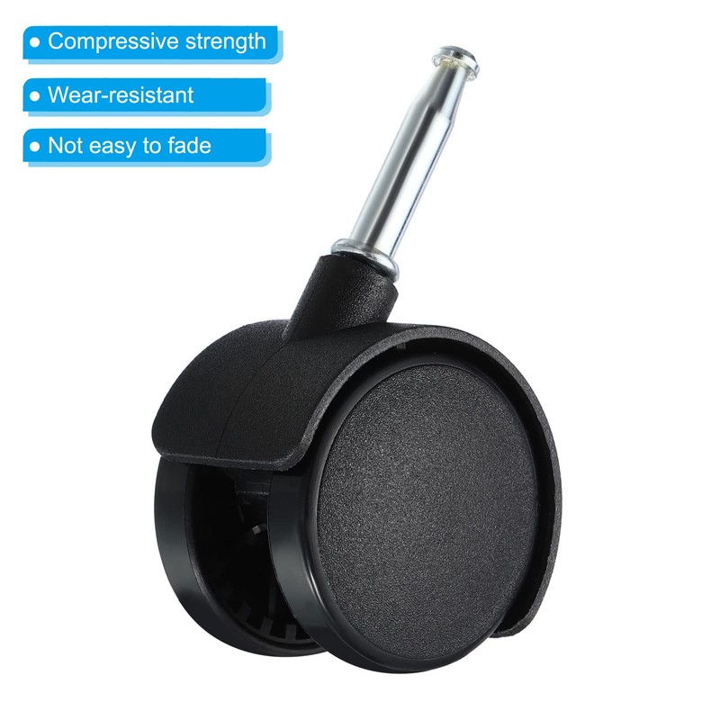 PATIKIL 2 Inch Swivel Stem Casters, 10 Pack Nylon 360