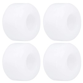 4Pcs Set High Elasticity, Board Skateboard Wheels Replacement PU Fish Accessorieswhite with Pattern (Pure White)