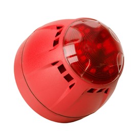 Compro CHIASSO 100 Razor Signal Transmitter - (Optical-Acoustic, 39 Tone, LED, IP54, 9-28V DC, Shallow Base, Flat Base, High Sound Level, Low Current) Red