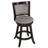 Cortesi Home Ferne Solid Wood Swivel Counter Stool, 24" Gray