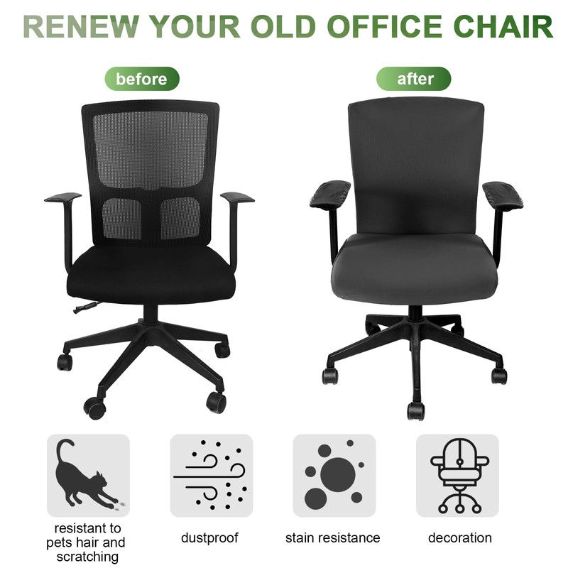 Tallew 4 Pcs Office Chair Covers Set Computer Universal Protective