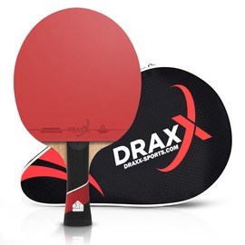 DRAXX Table tennis bat | 5 Stars Grade | Carbon & Premium rubber | Competition Ping Pong Bat | intermediate/advanced | Beginner & PRO Players | Carbone Kit professional paddle Training racket