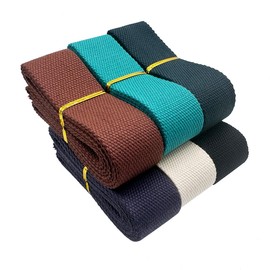 Dortrue 1.5 Inch Heavy Cotton Webbing 12 Yards 6 Colors Mixed Webbing Straps for Bags Handles,Tote Bag Webbing，Cloth Belt,Making Outdoor Supplies