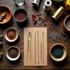 2 Pcs Metal Beading Needles Set, Steel Wood Bead Needle