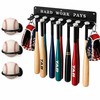 BIHOMIFI Baseball Bat Wall Mount Rack & Baseball Ring Set,