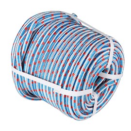 mitoharet 1/2Inch x 100FT Arborist Tree Rope 16 Strand Braided,Blue/White/Red