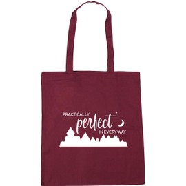 Hippowarehouse Practically perfect in every way Tote Shopping Gym Beach Bag 42cm x38cm, 10 litres