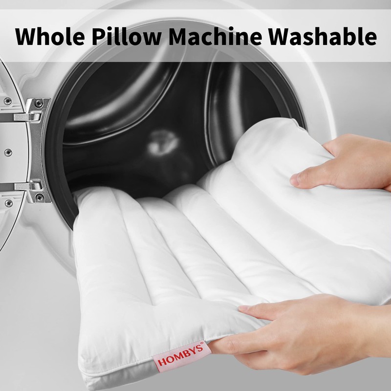 HOMBYS Ultra Thin Flat Pillow for Sleeping, Thin Pillow for