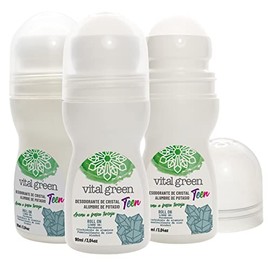 Desodorante Piedra Natural Roll On Niños 90ml Sin Color 3 u/pqt
