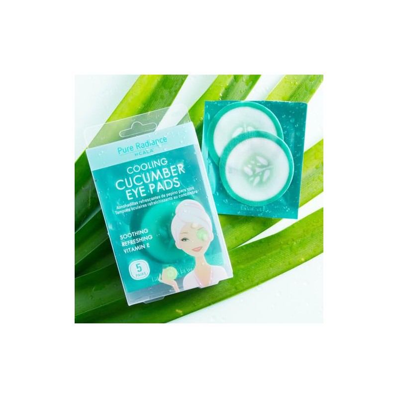 CALA Cooling Cucumber Under Eye Patches, Pre-Moistened Eye Pads with
