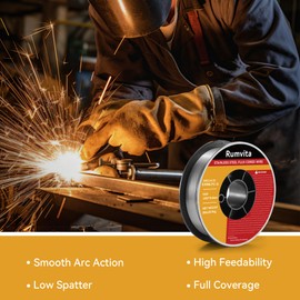 Stainless Steel Flux Cored Wire E308LFC-O .030-Diameter, MIG Welding Wire Stainless Steel Wire,Low Splatter MIG Wire Compatible With All MIG Welder