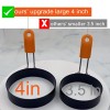 WOWITIS Upgrade 4" Large Egg Rings Set for Griddle,4 Packs