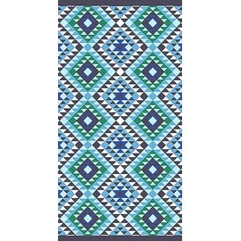 Hurley Beach Towel for Bath, Pool, & Outdoor - 32 x 64 in Soft Fluffy Jacquard Pool Towels, Beach Towels Oversized Shower Cloth, 100% Cotton Quick Absorbent - Cobalt Green