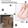 Square False Toenails Short - Gold Edge French Tip Toe