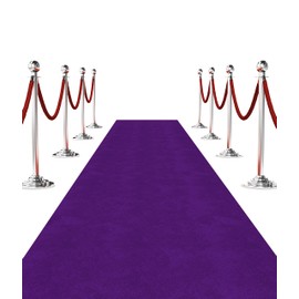 Better Supplies Purple Carpet Aisle Runner for Events (3 ft Widex20 ft Long)