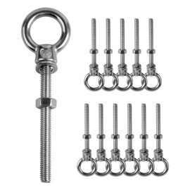 LALAGO Pack of 12 Eye Bolts | Eye Bolt M6 x 60 mm | Eye Bolts M6 | Eye Bolt 304 Stainless Steel | Screw Hook Eye Bolts M6