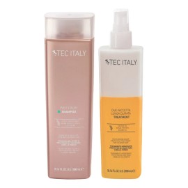 Kit Tratamiento Para Hidratar El Cabello Teñido Tec Italy Post Color Shampoo y Due Faccetta Lunga Durata