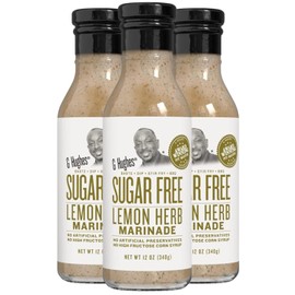 G Hughes Sugar Free, Lemon Herb Marinade - Sugar Free Marinades, Gluten Free Lemon Pepper Seasoning, Low Carb Marinades, Sugar Free BBQ Sauce - 12 Oz (3-Pack)