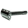 GOLDDACHS double blade razor, titanium, ribbed grip,