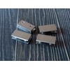Glass Shelf Brackets Rectangular Shelf Clips Metal Clamps Brushed Nickel