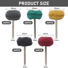 Pack of 120 25 mm Sanding Discs, Polishing Disc: Abrasive Polishing Disc, 80/150/240/400/600 Grit Sanding Attachments for Dremel Cleaning Disc, Polishing Accessories for Rotary Tools