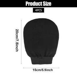 4er-Pack Peeling-Handschuhe, Körperpeeling-Handschuhe, Peeling-Duschhandschuhe, Tiefenreinigungshandschuhe, Peeling-Handschuhe für Männer und Frauen (vier Farben)