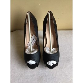 De Blossom Collection New Womens De Blossom Collection Carina Black Open Toe Stiletto High Heels 6