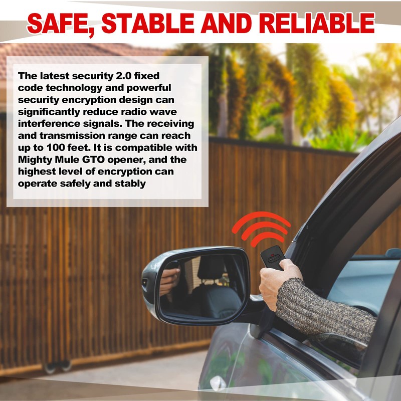 Kingdder 12 Pcs Gate Opener Remote Compatible with Mighty Mule