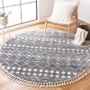 SAFAVIEH Berber Fringe Shag Collection Area Rug - 5' Round,